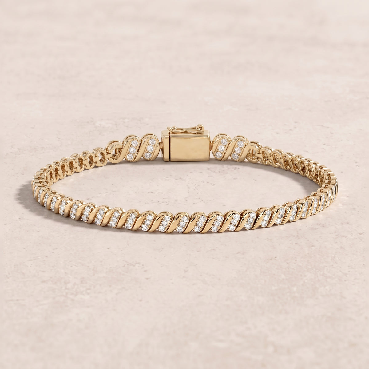 18k Gold Diamond Bauhaus Bracelet